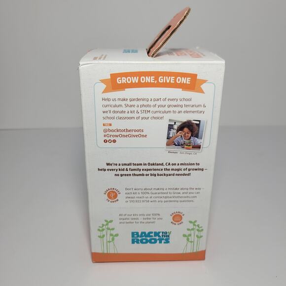 Back to the Roots Organic Kids Terrarium Grow Kit - DIY Set Microgreen Sprouts - Picture 4 of 5